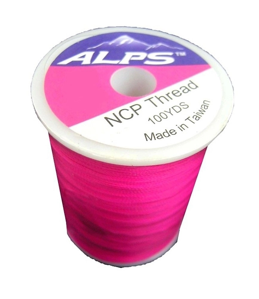 Alps 100yds of Deep Pink Rod Wrapping Thread - Size A (0.15mm) Rod Binding Cotton