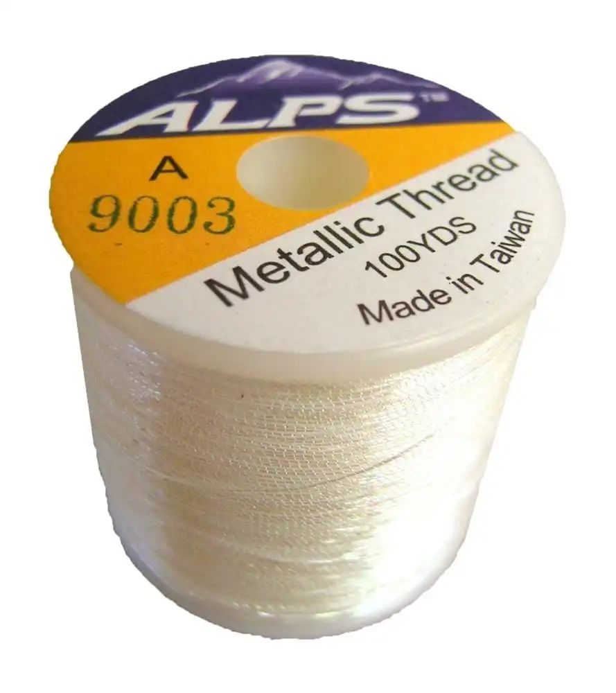 Alps 100yds of Metallic White Rod Wrapping Thread-Size A (0.15mm) Thread