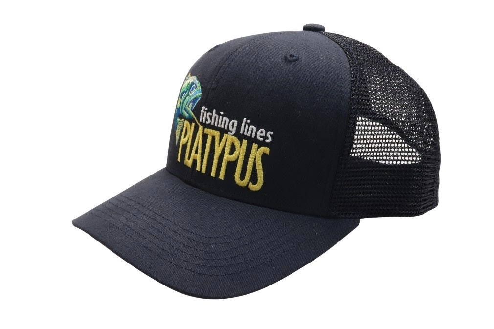 Platypus Fishing Lines Navy Blue Trucker Cap with Adjustable Snap Closure