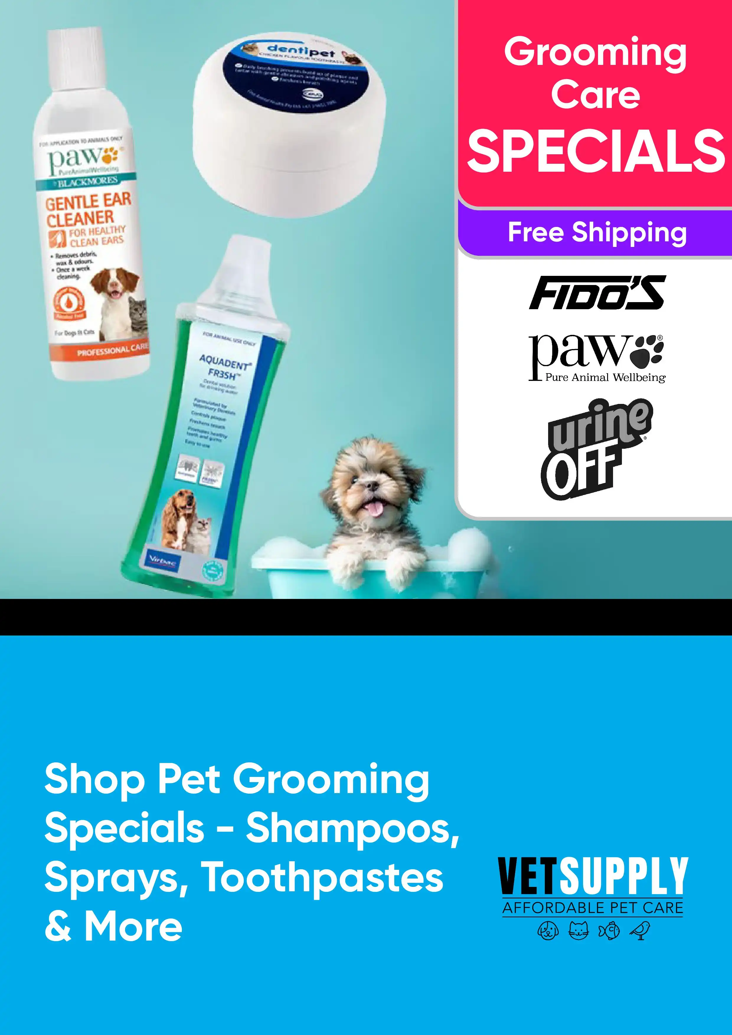 Shop Pet Grooming Specials - Shampoos, Sprays, Toothpastes and More