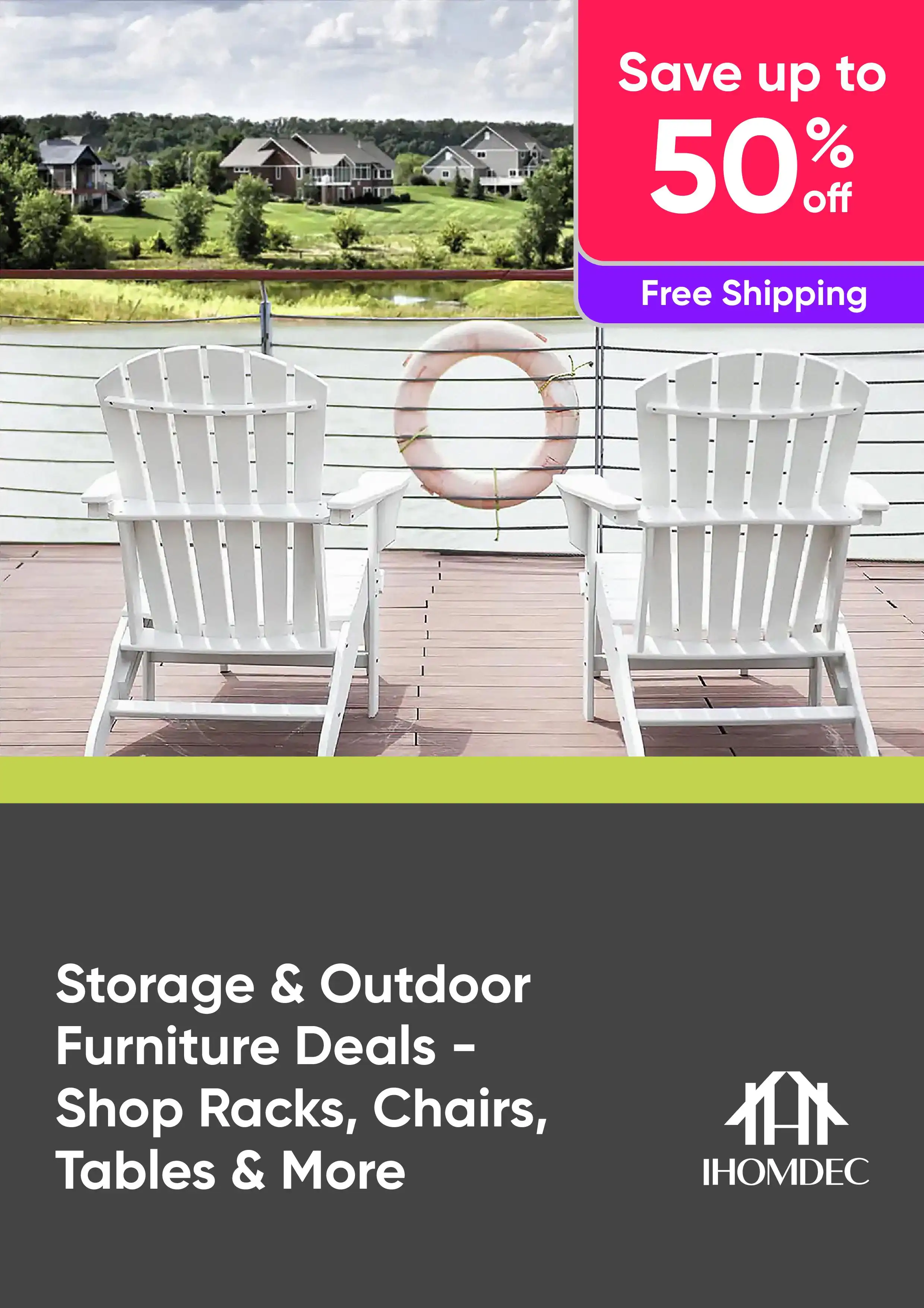 Storage & Outdoor Furniture Deals - Shop Racks, Chairs, Tables and More up to 50% Off RRP