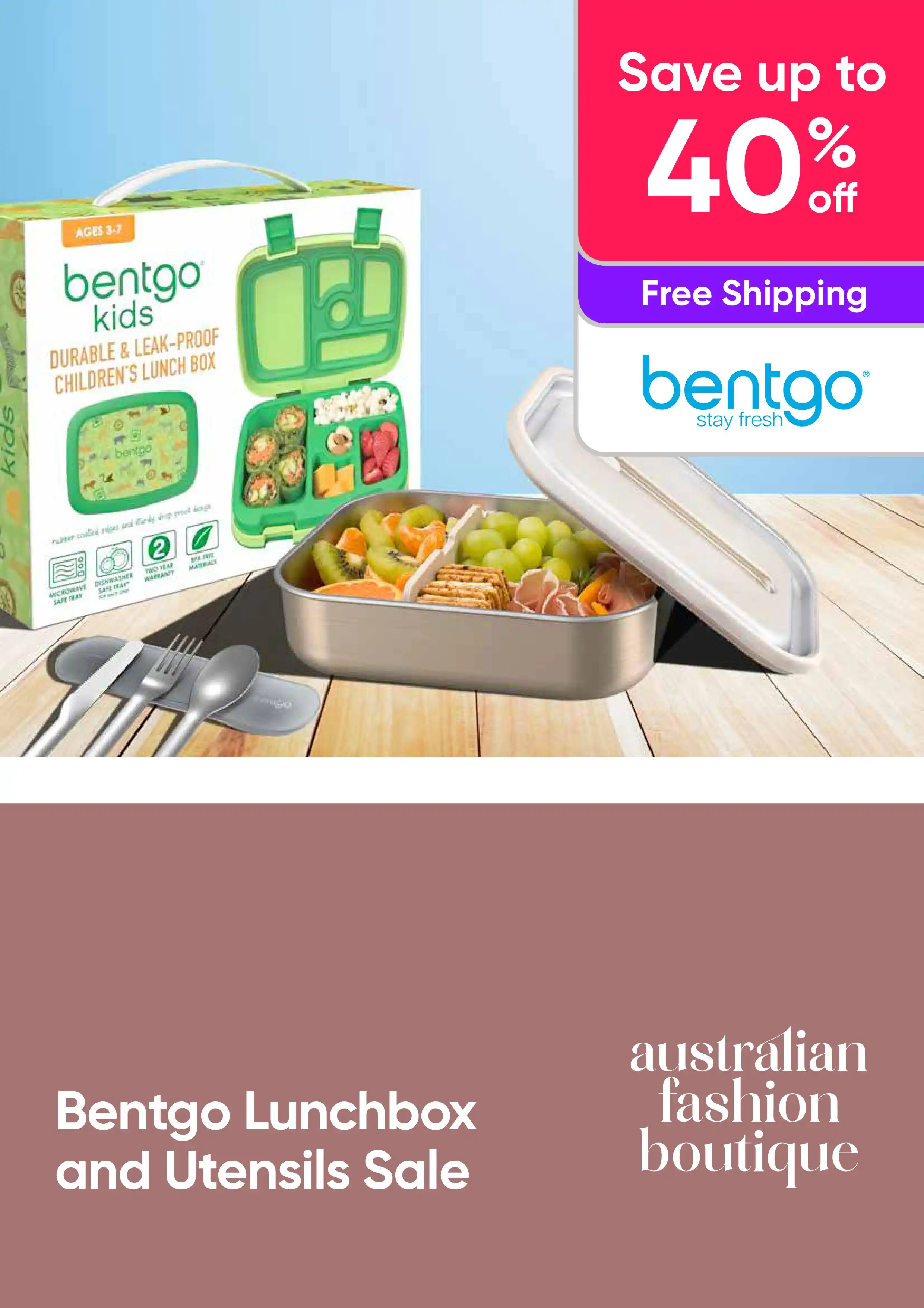 Bentgo Lunchbox and Utensils Sale - Save up to 40% Off RRP