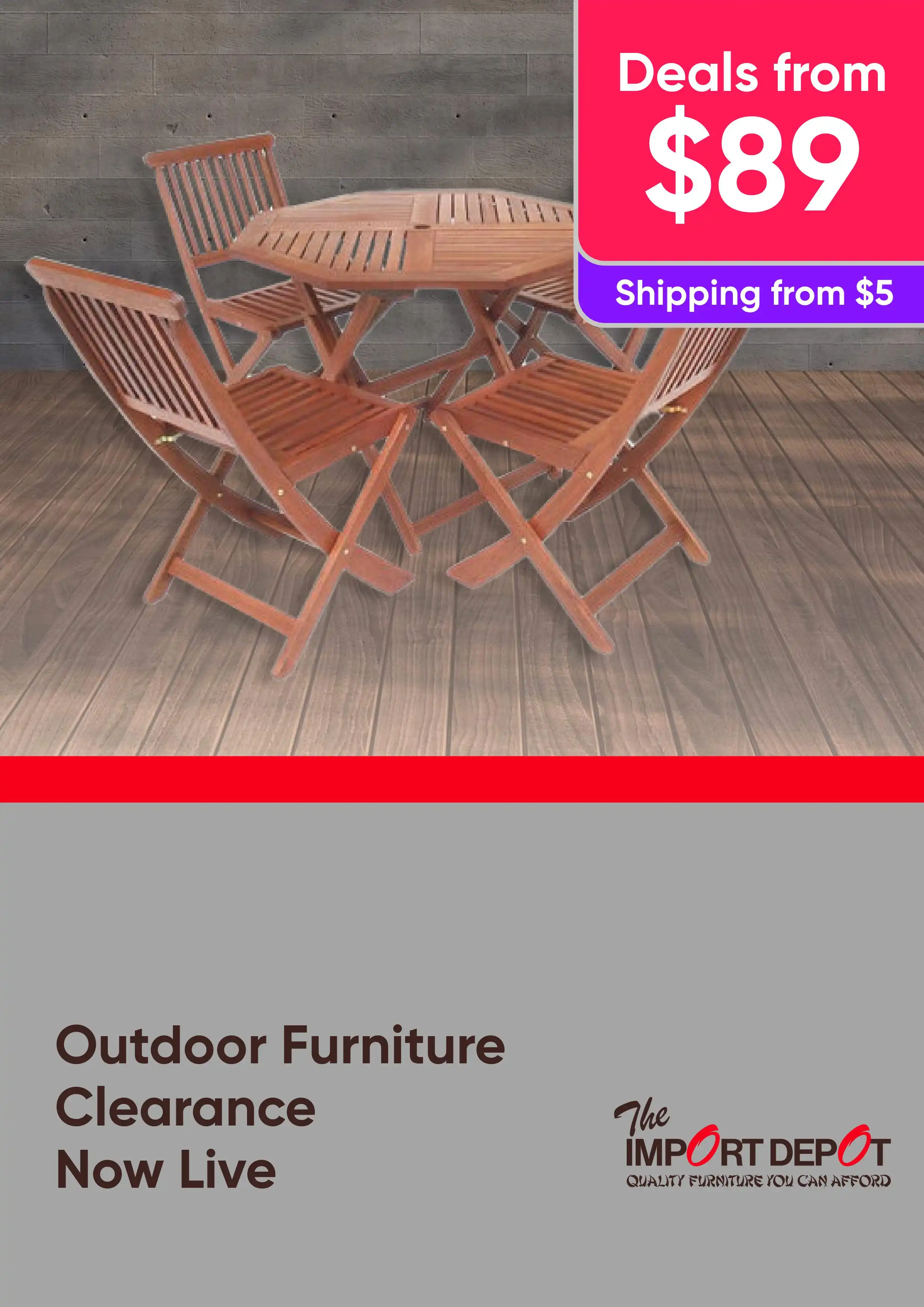 Outdoor Furniture Clearance now live