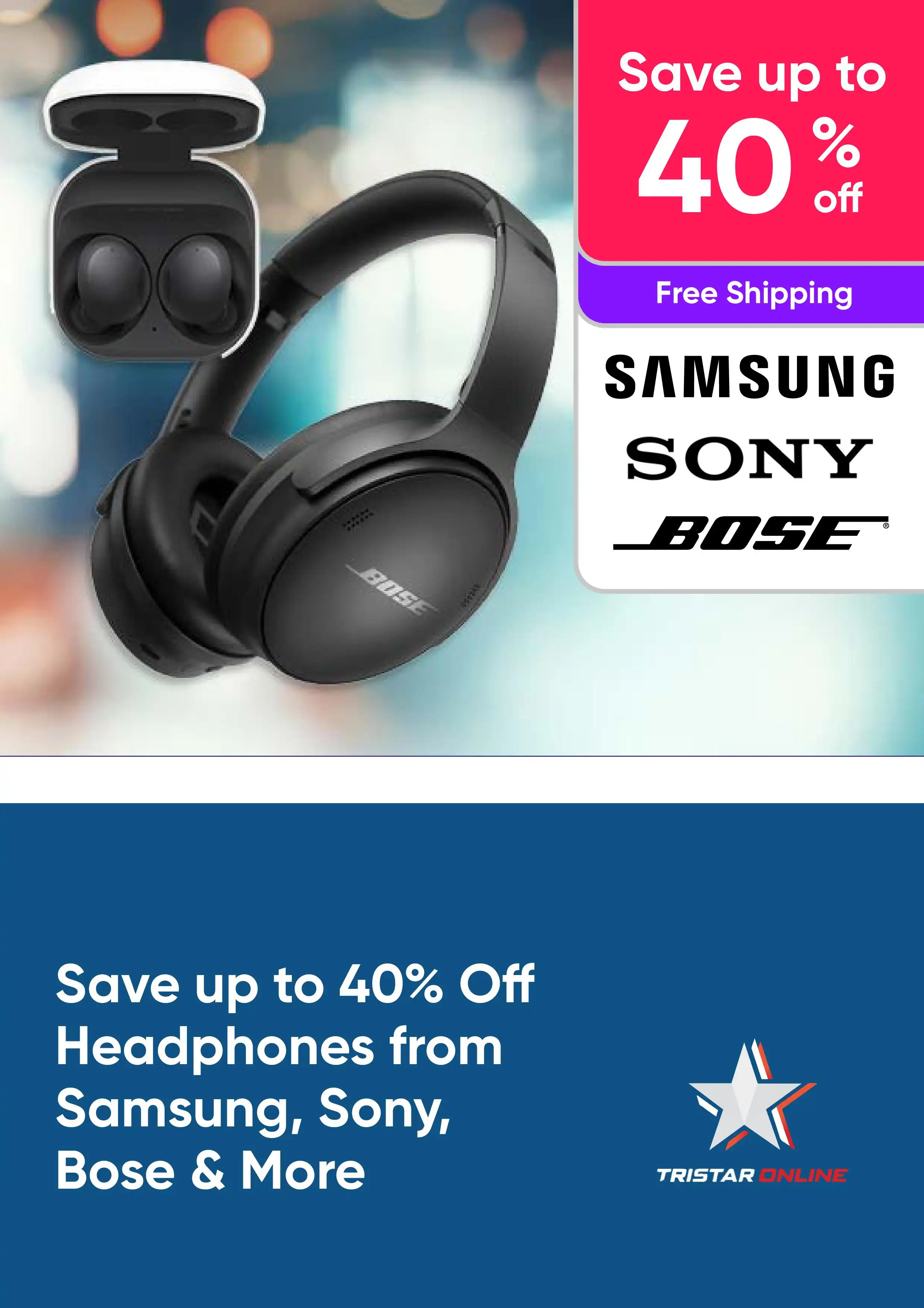 Save up to 40% Off Headphones from Samsung, Sony, Bose & More