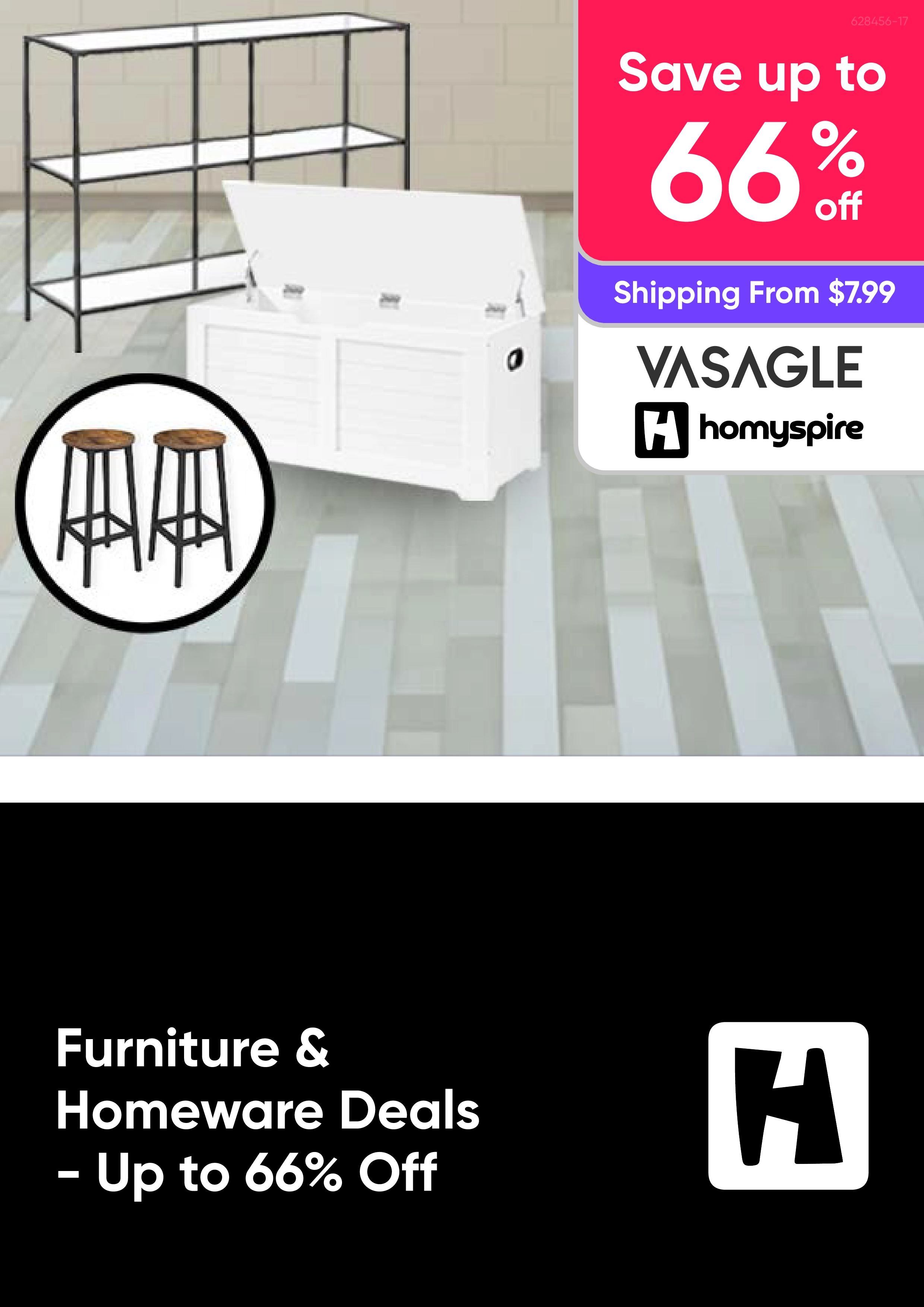 Furniture & Homeware Deals - Up to 66% Off