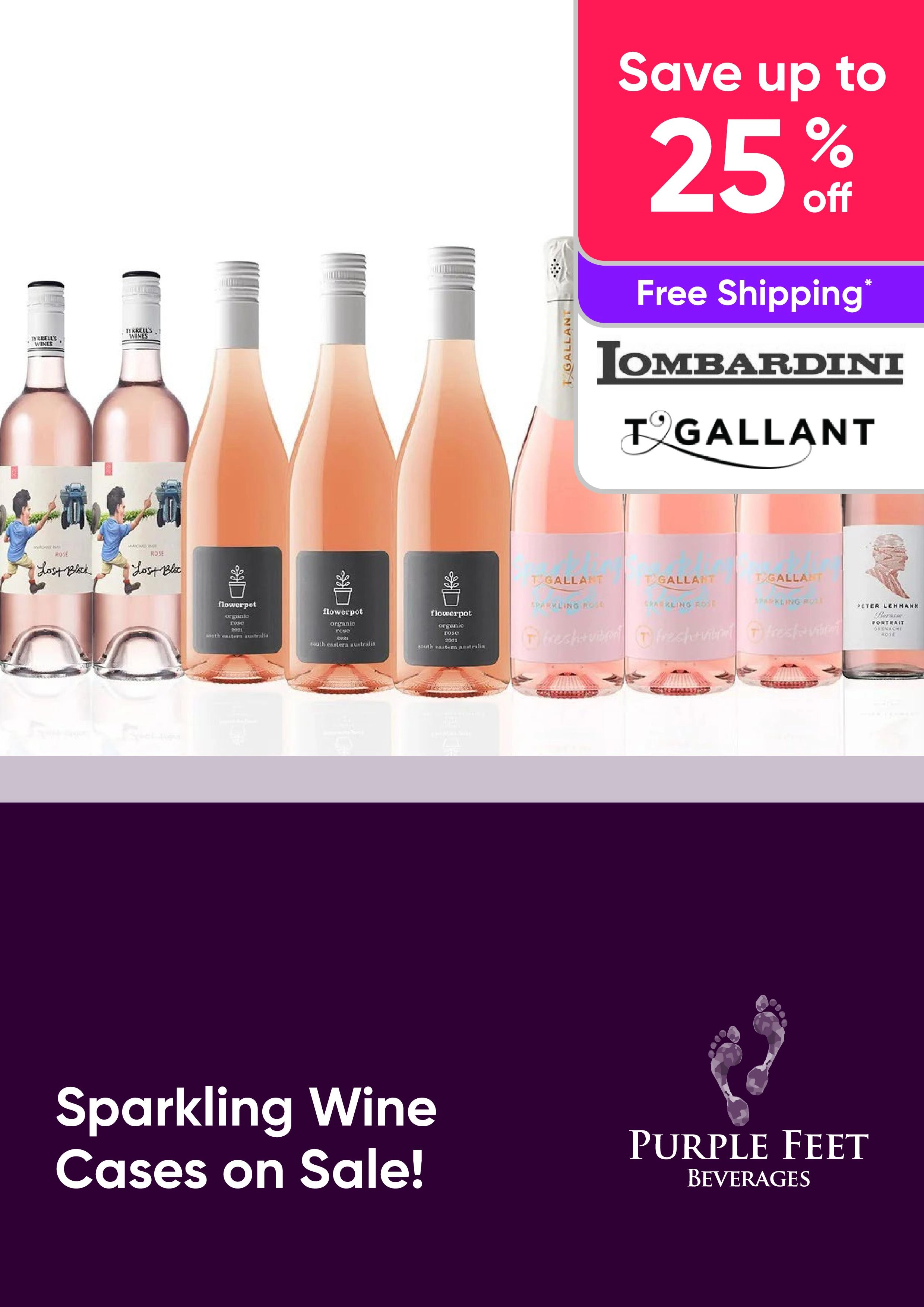 Sparkling Wine Cases on Sale! - Cantina Lombardini, T'Gallant - Save up to 25%